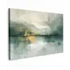 Groen - Modern - Abstract - Goud canvas 2cm klein -z3d