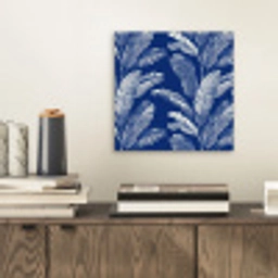 Blad - Palm - Blauw aluminium wit klein 46 -sfeer1