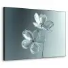 Kristal - Bloemen - Grijs Textielframe zwart klein -3d