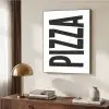Pizza - Japandi - Decoratie - Vintage Textielframe zwart klein -sfeer3