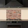 Bakstenen - Aardetinten - Muur - Rustiek keuken achterwand spatscherm klein 900 -sfeer1