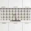 Bladvorm - Klassiek - Kleurrijk keuken achterwand 2 middel 871 -3d