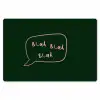 Tekstwolkje - Donkergroen - BLAH BLAH BLAH Placemat vinyl groot -zzsfeer1_Kitchenyeah-website