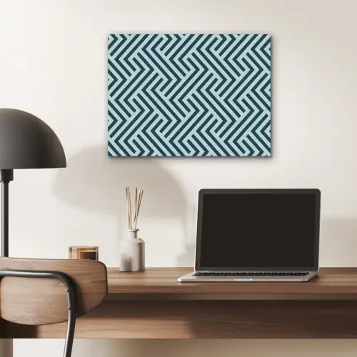 Patroon - Blauw - Lijnen - Zigzag PET vilt klein 837 -sfeer5
