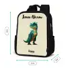 Dino - Dier - Groen Rugzak - Zwart middel -productfoto_formaten