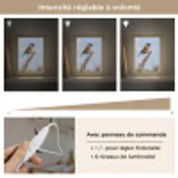 Roodborsttapuit - Heide - Paars - Natuur - Sfeervol Light Box met kabel (Kinderlampje) klein -USP_dimbaarFR