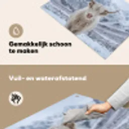Schotse Hooglander - Sneeuw - Bergen - Winter Inductie beschemer met haakjes klein -ky-schoon-nl