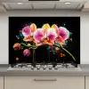 Orchidee - Graffiti - Kleurrijk - Bloemen - Abstract keuken achterwand spatscherm klein -3d_website