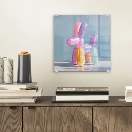 Dier - Ballon - Pasteltinten - Glanzend plexiglas 5mm klein -sfeer1