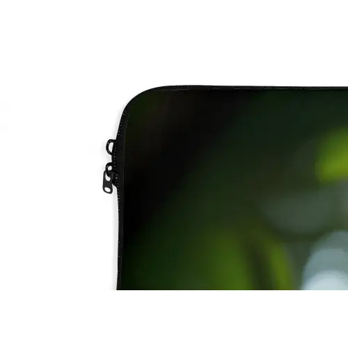 Vogel - Tak - Geel - Bladeren laptophoes neopreen klein -detail