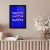 Blauw - Daddy's - Blokletters fotolijst zwart zonder passe partout klein -sfeer5