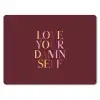 Love your damn self - Kleurrijk - Bordeaux muismat rubber klein -3d