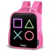 Neonverlicthe symbolen Kinderrugzak - Roze middel -schuin