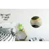 Vlakken - Abstract - Beige - Cirkels Wandcirkel aluminium klein -kinderkamer