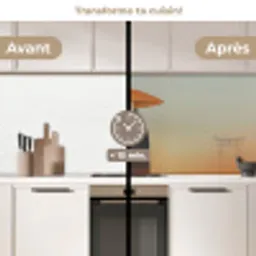 Minimalistisch - Silhouet - Oranje keuken achterwand 2 middel -voor-na2_FR