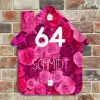 Roze rozen - Modern Naambord Huisje klein -sfeer6