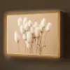 Bloemen - Planten - Bruin - Pastel Light Box met batterij (Wandlamp) middel -z3d_website