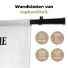 Tekst - Modern - Zwart - Wit Wandkleed katoen klein -sfeer2