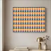 Retro - Disco - Golven Textielframe zwart klein 947 -sfeer2