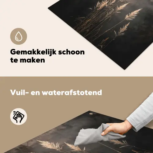 Siergras - Pluimen - Verlichting - Zwart Inductie beschemer met haakjes middel -ky-schoon-nl