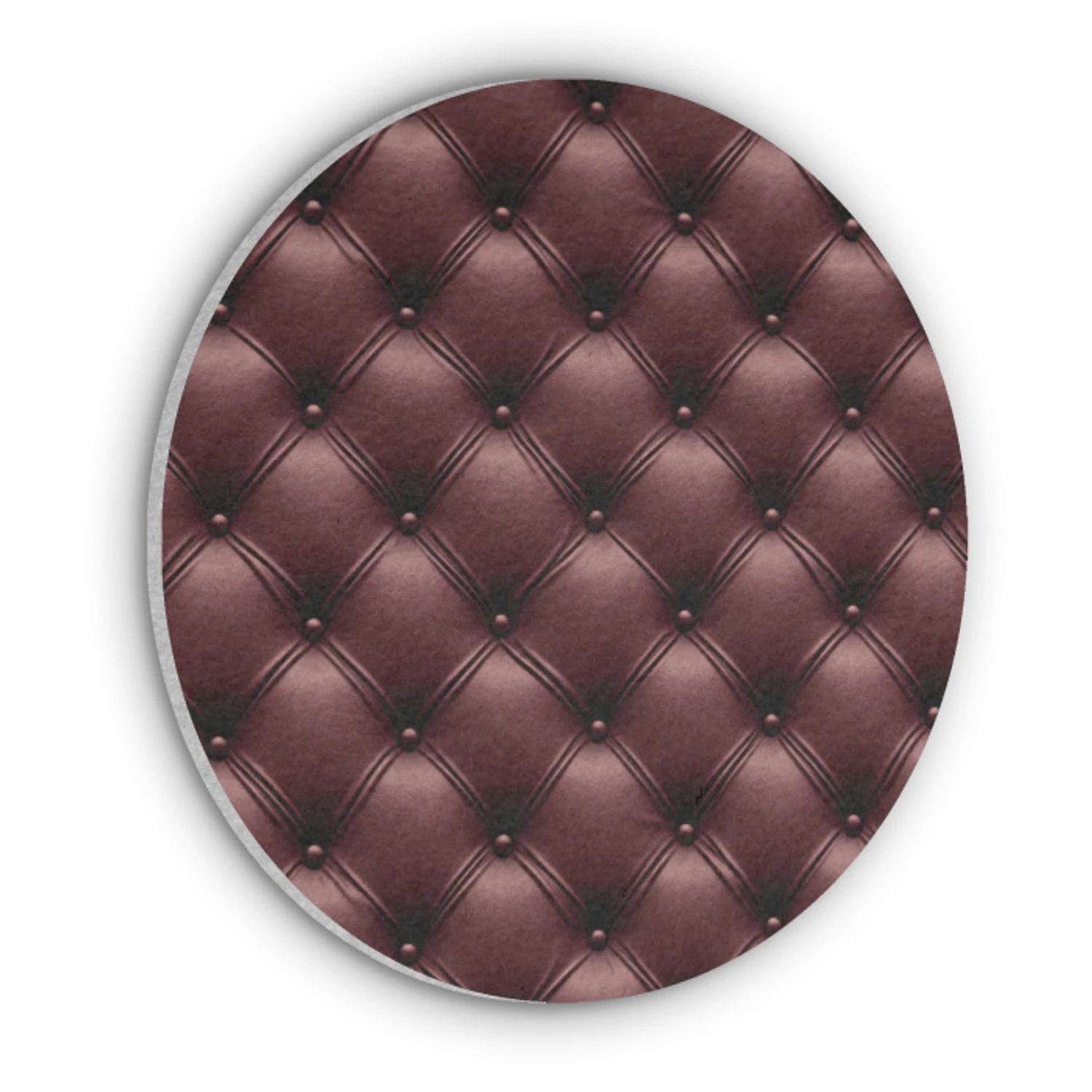 Leer - Patroon - Bordeaux Akoestische PET Vilt - Rond klein 838 -3d