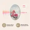 Auto - Rood - Cadeaus - Winter - Sneeuw - Kerst Akoestische PET Vilt - Rond klein -USP_FR