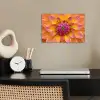 Dahlia - Bloem - Oranje poster papier klein -sfeer1