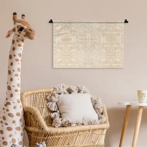 Krokodil - Leer - Beige Wandkleed katoen klein 269 -wsfeer5_kind