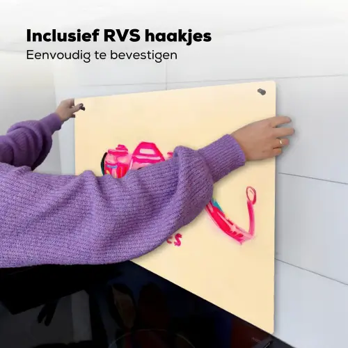 Camera - Memories - Roze - Geschilderd Inductie beschemer met haakjes middel -ky-ophangen-nl