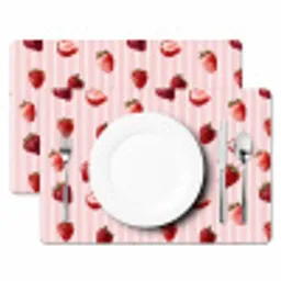 Strepen - Aardbei - Roze Placemat vinyl groot 368 -zzsfeer2_Kitchenyeah-website