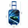 Groene supercar flitst door neonlicht Kinderkoffer - Blauw klein -productfoto_formaten