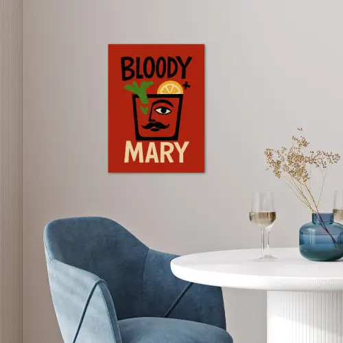 Cocktail - Art - Rood poster papier klein -sfeer3