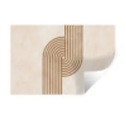 Symmetrische bocht - Koperkleurig Muursticker klein -3d