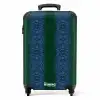 Donkerblauw slangenhuid met symmetrische schubstructuur NBS - Handbagage koffer - Volwassenen Unisex middel -productfoto_recht