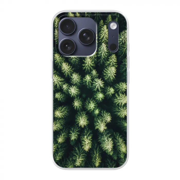 Bomen - Naaldwoud - Structuur Telefoonhoesje iPhone 17 Pro klein -3d
