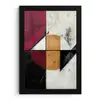 Modern - Abstract - Geometrisch - Rood - Industrieel fotolijst zwart zonder passe partout klein -3d
