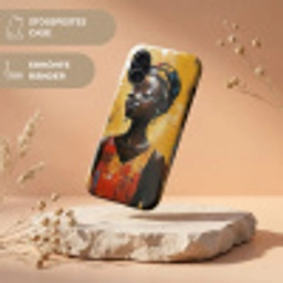 Vrouw - Ogen - Penseelstreken - Geel Toughcase MagSafe Apple iPhone 17 klein -USP_RandenV_DE