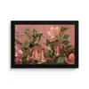 Kolibries - Bloemen - Groen - Roze fotolijst zwart zonder passe partout klein -3d