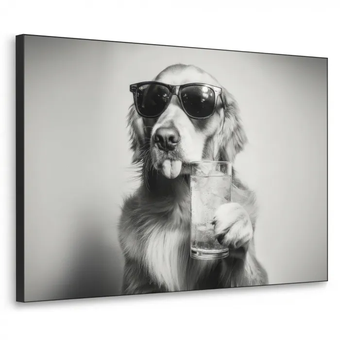 Golden retriever - Hond - Zonnebril - Gkas Textielframe - compleet frame klein -3d