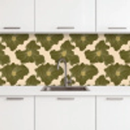Modern - Abstract - Groen keuken achterwand 2 middel 871 -3d