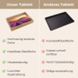 Lavendelveld - Zonsondergang - Paars Dienblad Rechthoek middel -USP_VergelijkingDE