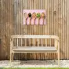 Ingrediënten - Lepels - Hout - Roze Tuinposter op houten frame 2 cm dik klein -sfeer4
