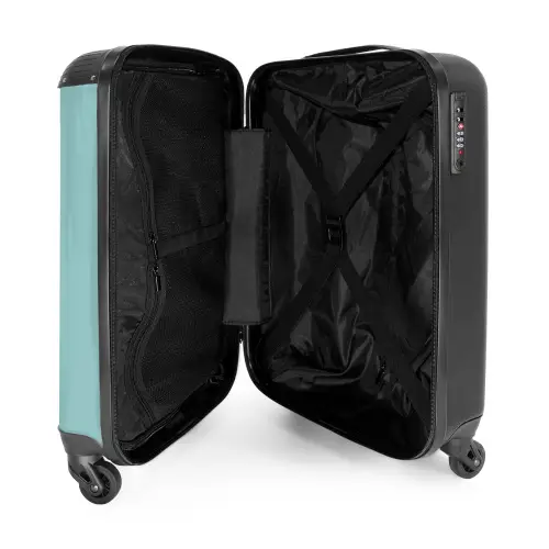 Hotrod turquoise Koffer - NBS - Handbagage middel -binnenkant