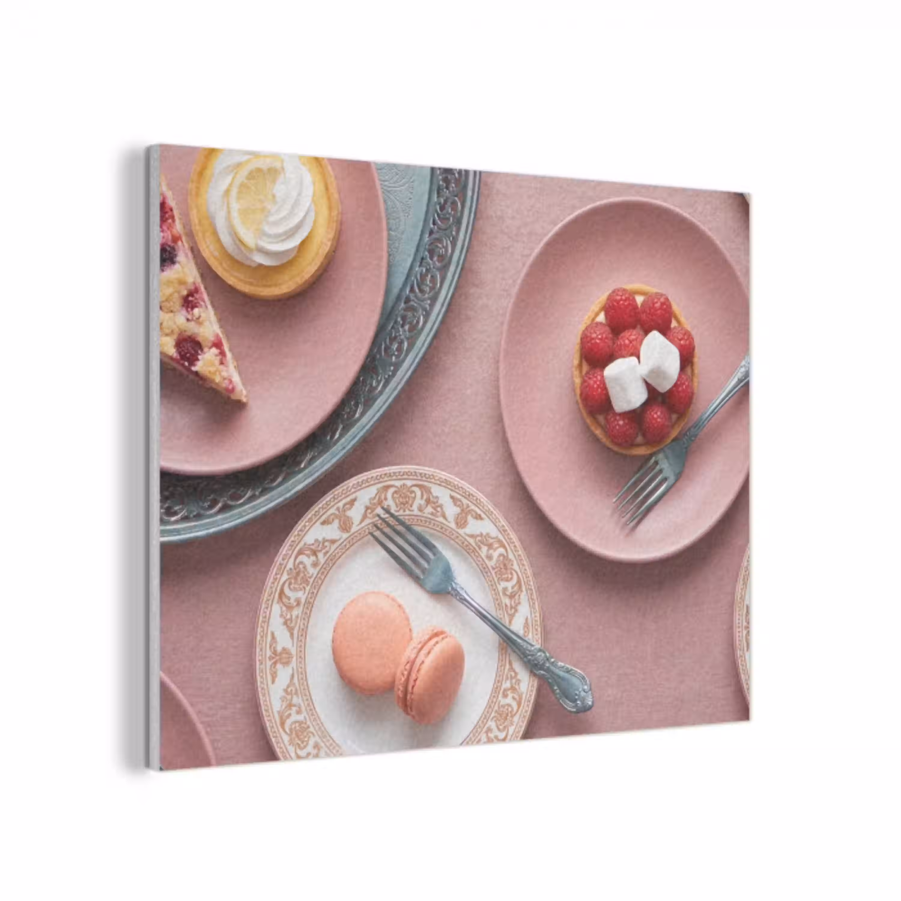 Dessert - Taart - Gebak - Zoet - Roze PET vilt klein -3d