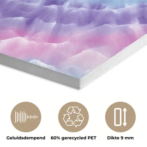 Spiraal - Tie dye - Pasteltinten PET vilt klein -closeup_NL
