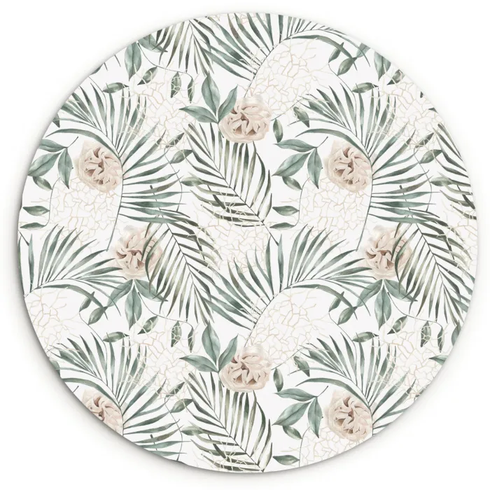 Monstera - Palmblad - Jungle - Tropisch Wandcirkel kunststof plaat 5mm dik klein -3d