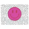 Smiley - Roze - Stippen muismat rubber klein -3d