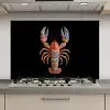 Kreeft - Borduur - Kleurrijk - Bloemen keuken achterwand spatscherm klein -3d_website