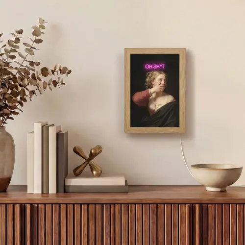 Quote - Neon - vrouw Light Box met kabel (Tafellamp) klein -sfeer2