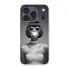 Vrouw - Zwart Wit - Ketting - Zonnebril Telefoonhoesje iPhone 17 Pro klein -3d